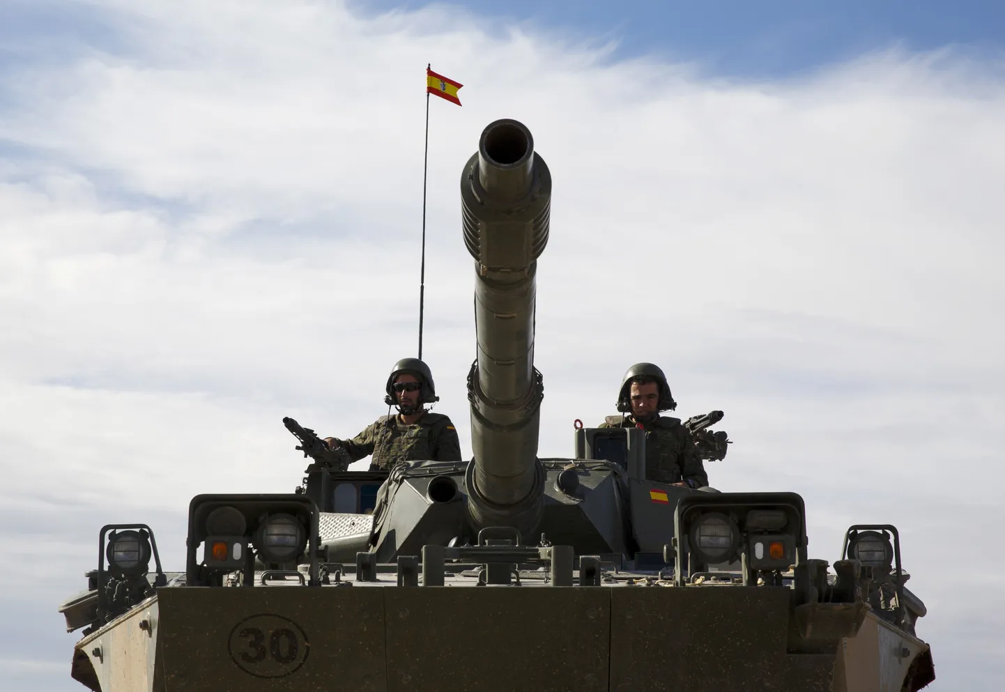 Hispaania sõjaväelased tankis
