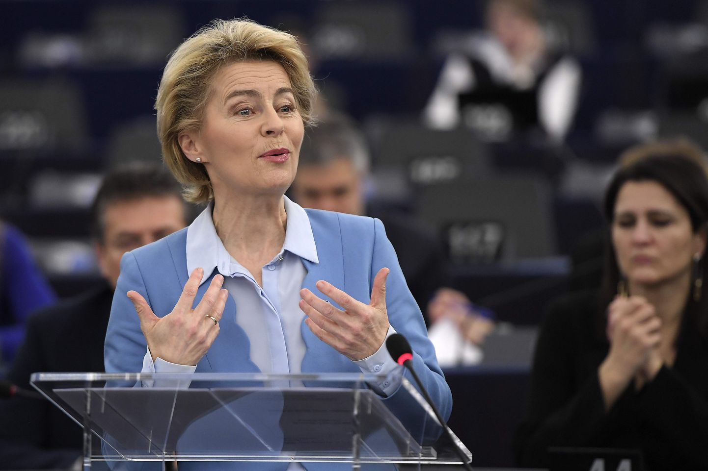 Euroopa Komisjoni president Ursula von der Leyen esinemas Euroopa Parlamendis.