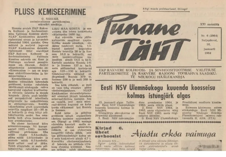 Rakvere rajooni aktiiv pidas nõu.