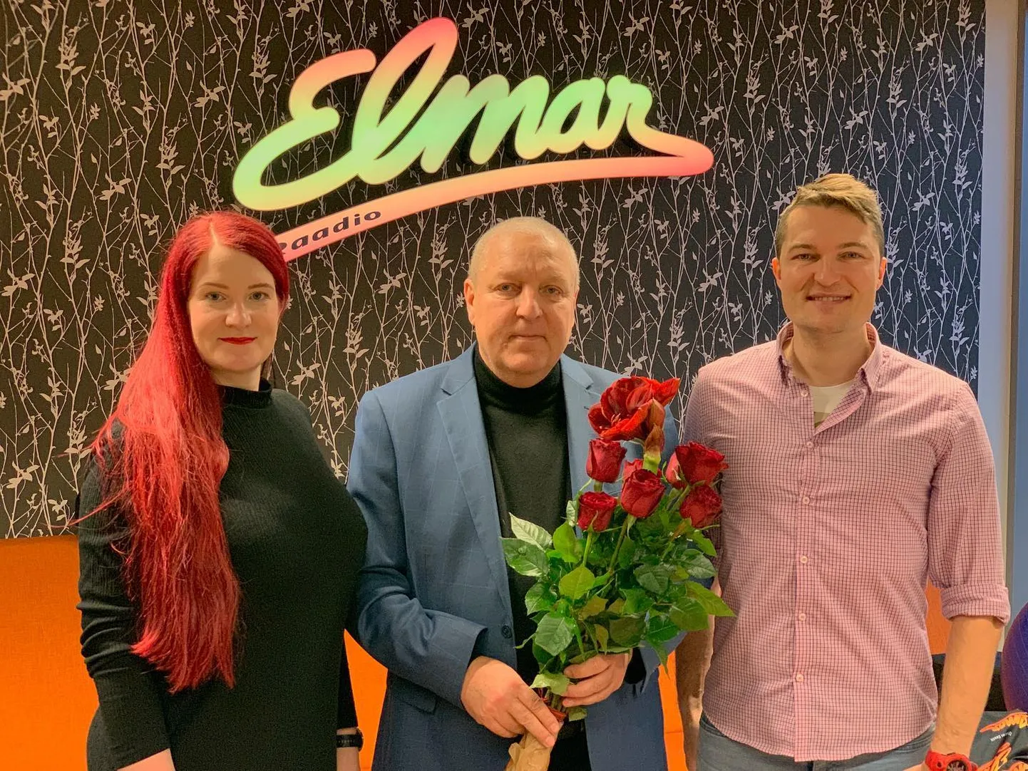 Tiiu Sommer, Mikk Targo ja Lauri Hermann raadio Elmar toimetuses