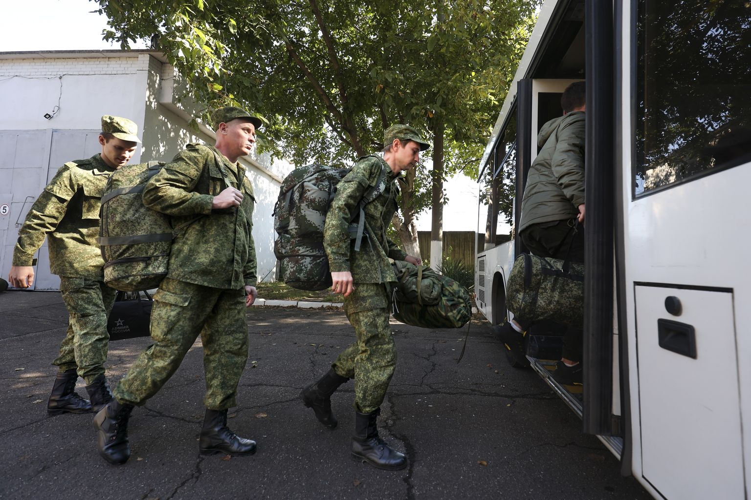 Mobiliseeritud mehed eile Venemaal Krasnodaris.