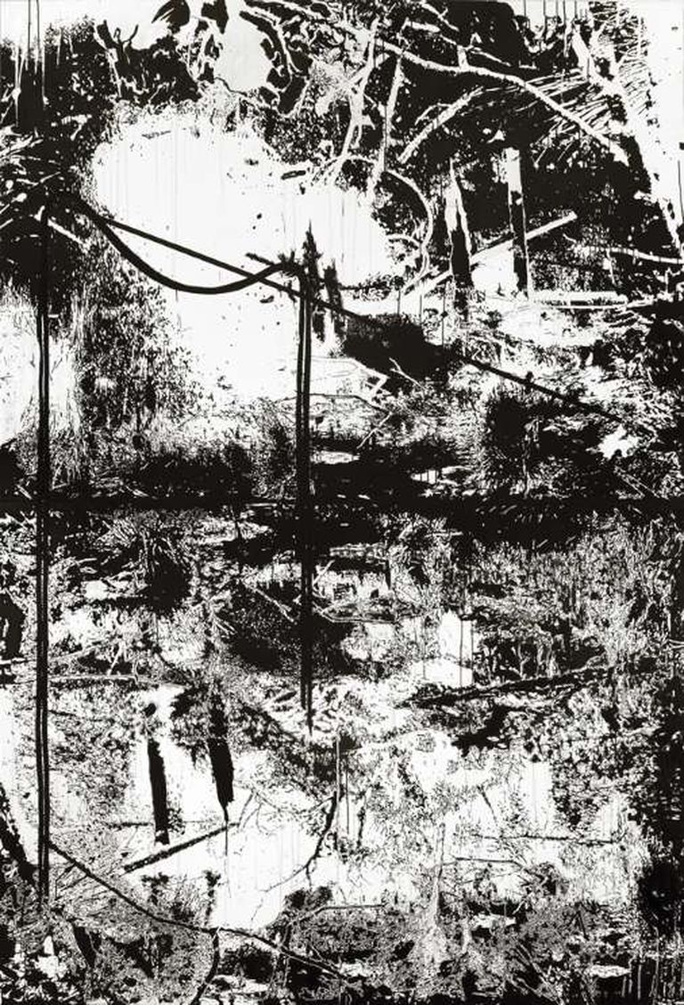 Йехудит Саспротас. Вертикальное болото №1. 2014. 300 x 200 см (диптих) 