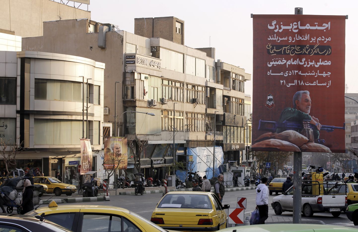 Iraani pealinna Teherani tänav Qasem Soleimani neljanda surma-aastapäeva eel.