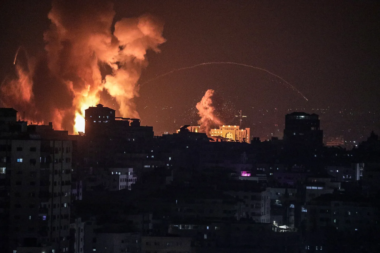 Iisraeli õhurünnak Gaza sektorile.