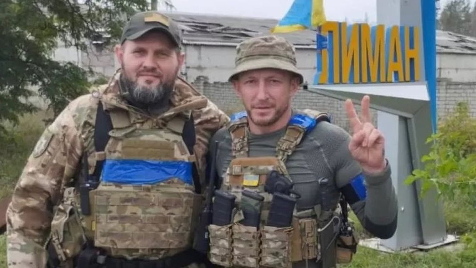 Украинские военные в Лимане.