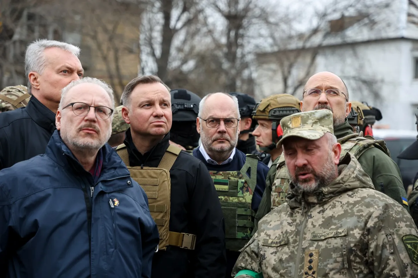 Президенты стран Балтии и Польши посетили Бородянку