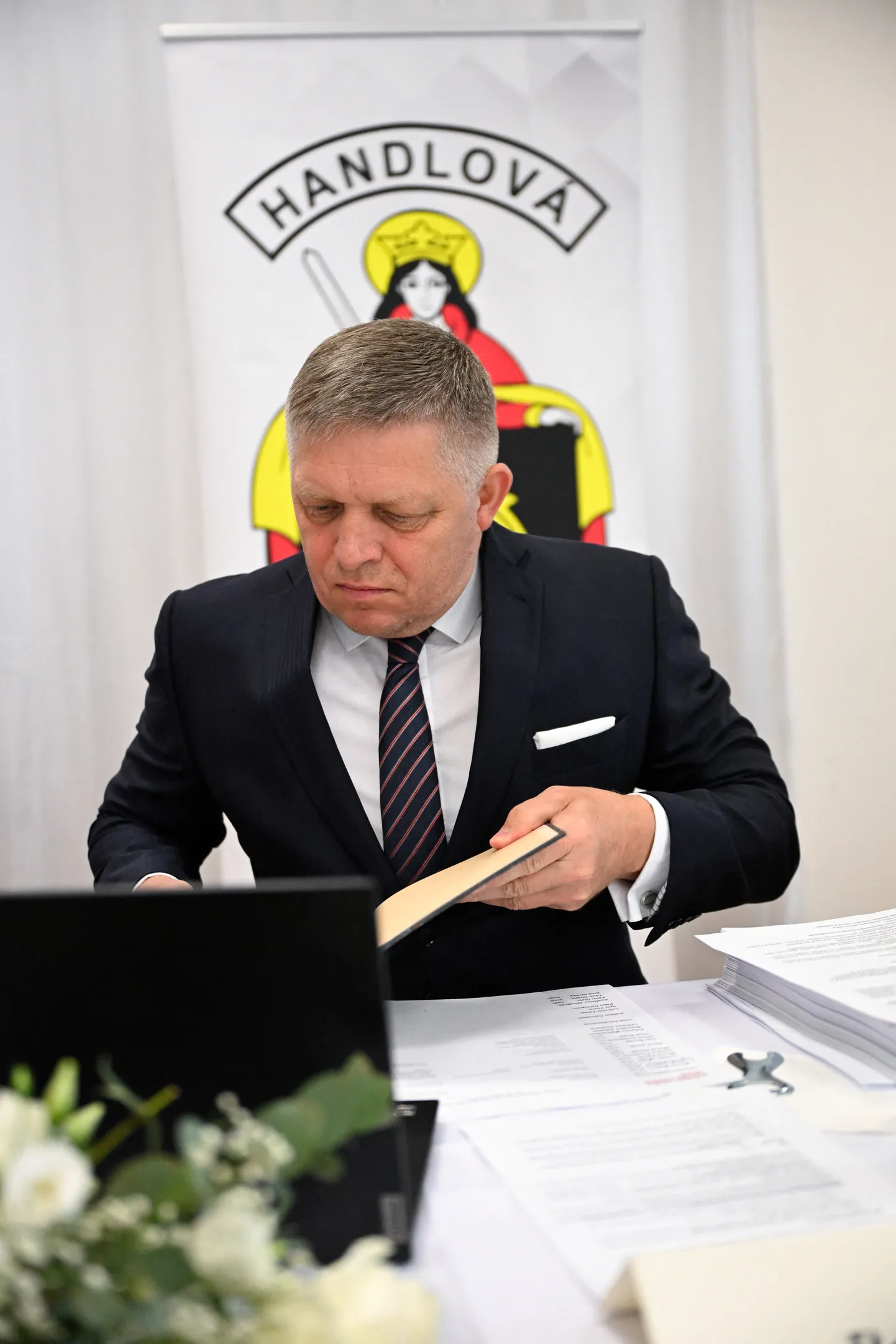 Slovakkia peaminister Robert Fico valitsuse istungil 15. mail 2024. a.