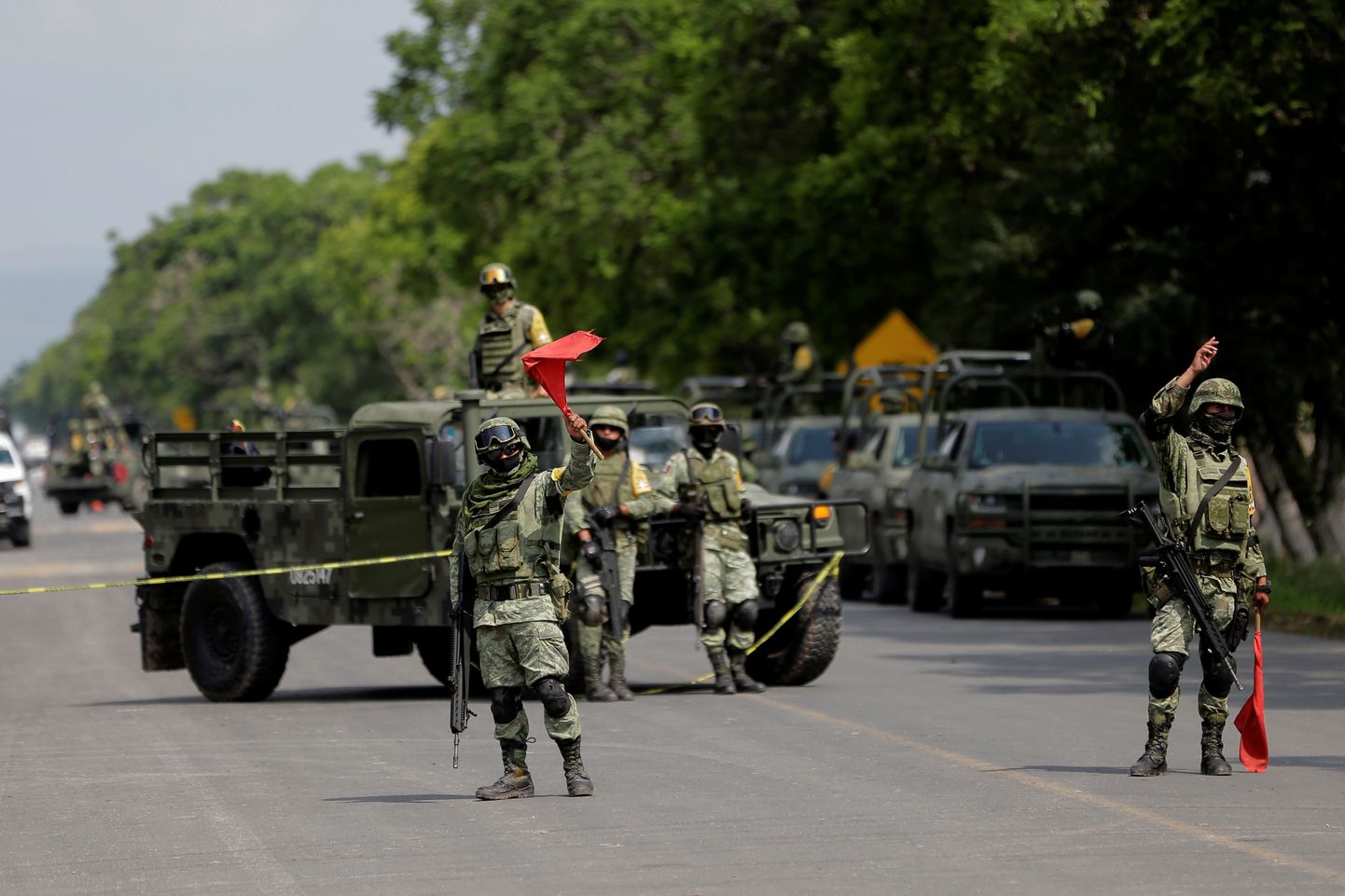 Meksikas Nacionālās gvardes karavīri