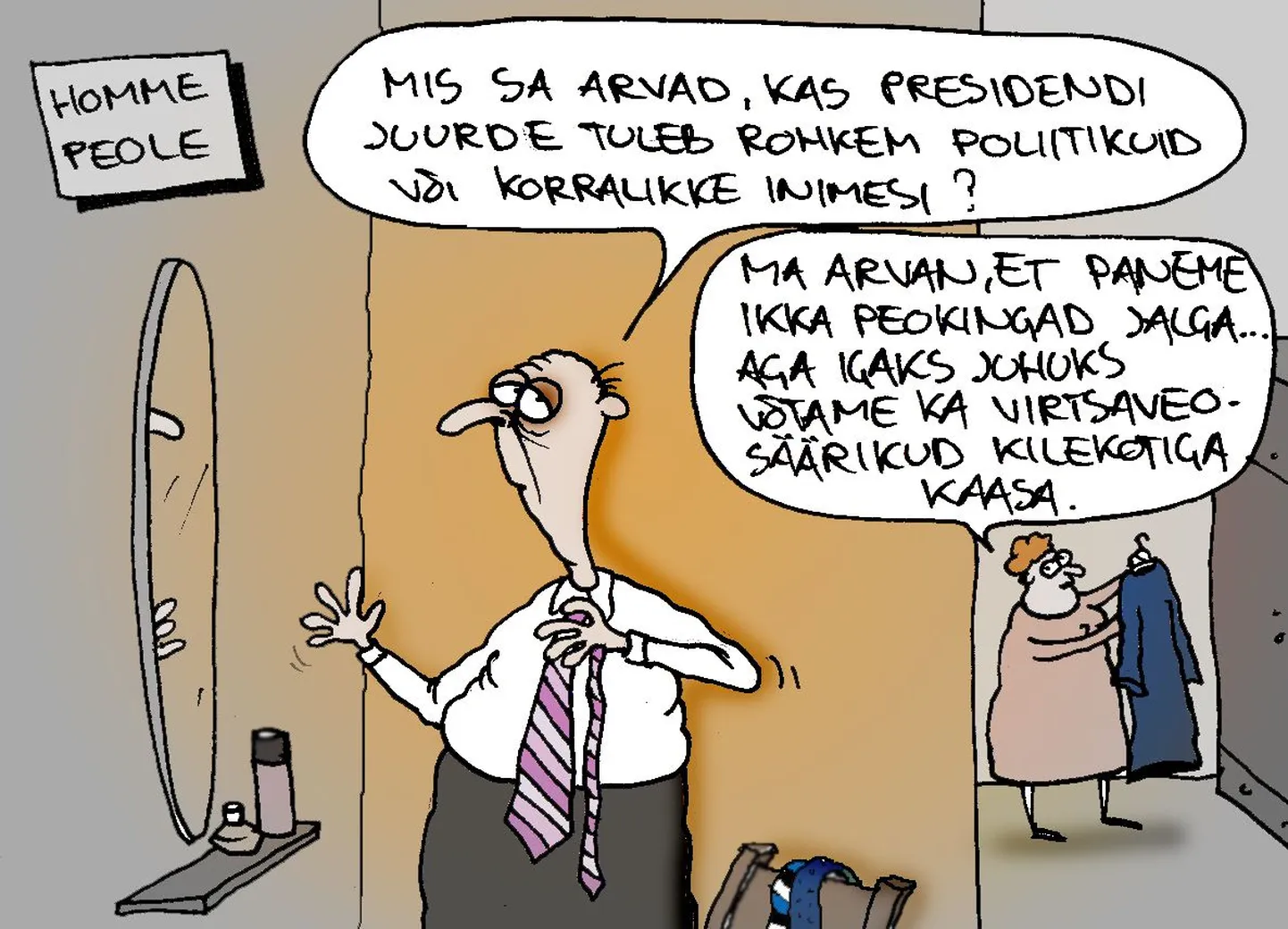 Mida suurele peole selga panna?