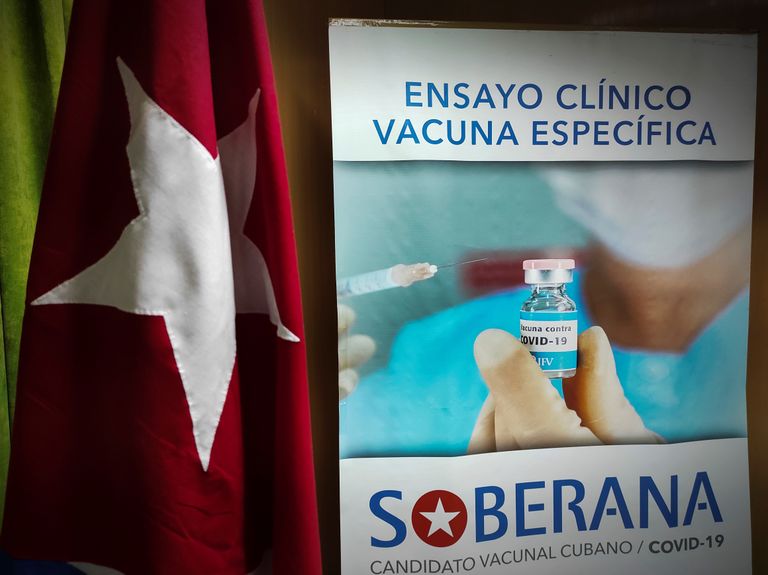 Реклама кубинской вакцины.