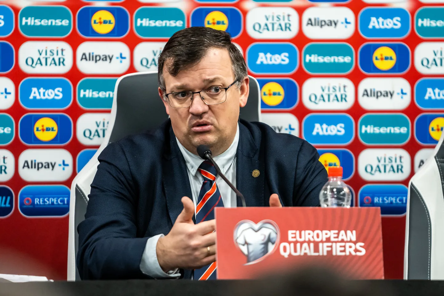 Latvijas futbola izlases galvenais treneris Dainis Kazakevičs