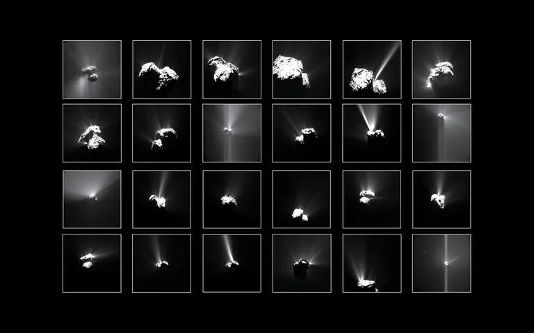 Kollaaž Rosetta külastatud asteroidist 67P/Tšurjumov-Gerassimenko