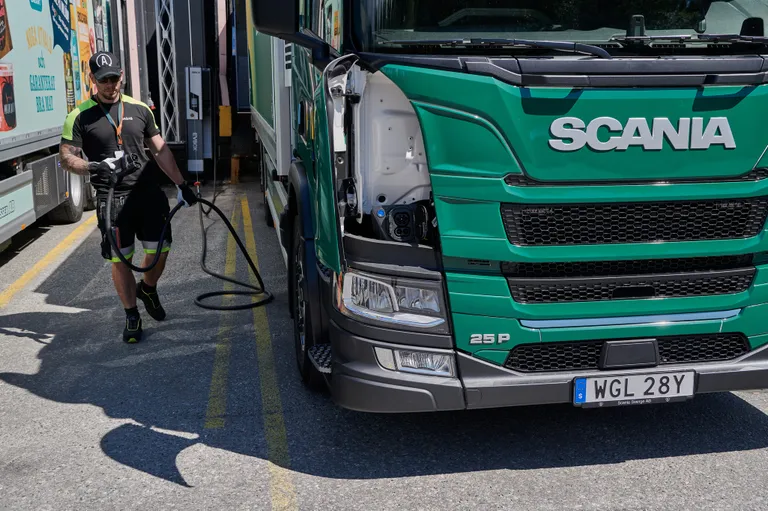 Kravas elektroauto uzlāde