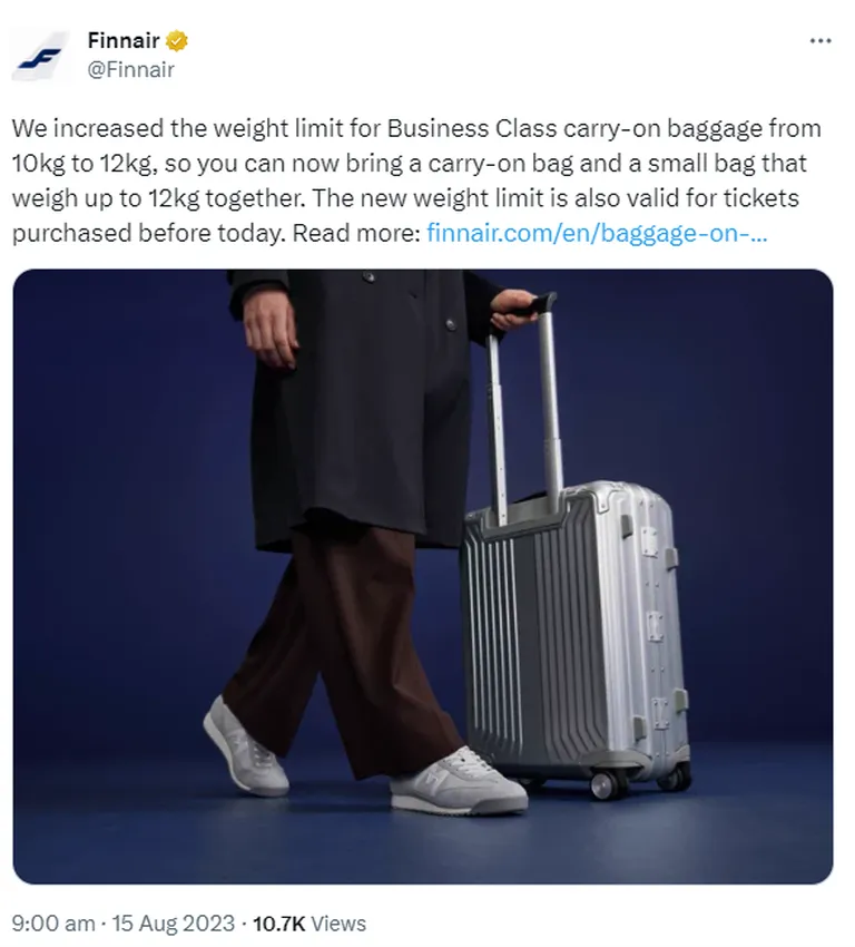 Finnair teatas 15. augustil uutest muutustest.
