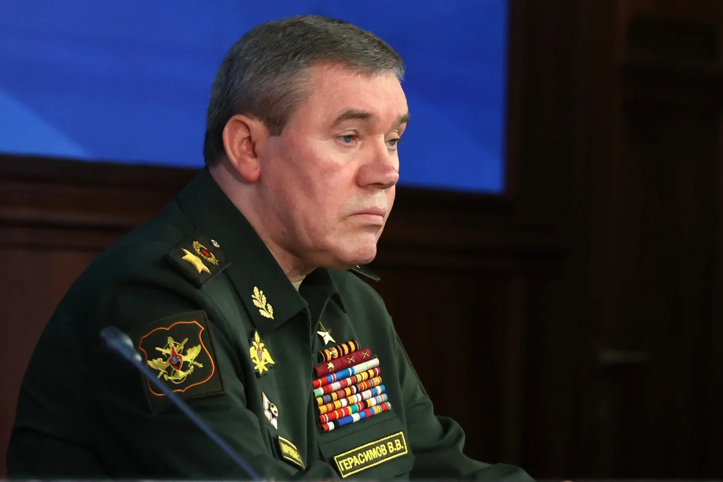 Vene armee kindralstaabi ülem ja nüüdne Ukraina sõja juht kindral Valeri Gerassimov detsembris Moskvas.