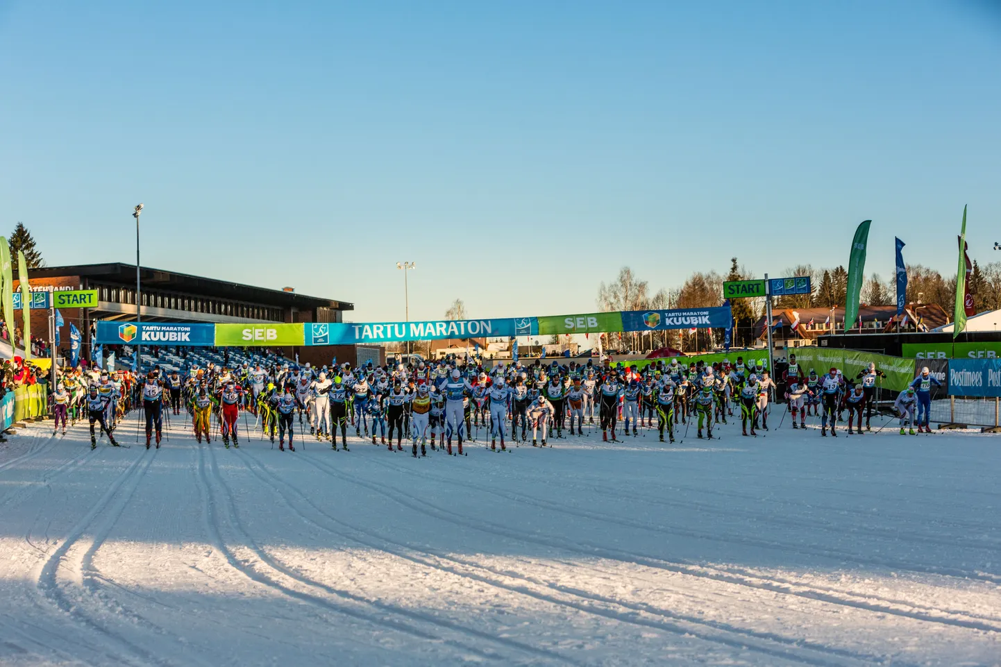 2015. aasta Tartu maratoni start Otepääl Tehvandi staadionil