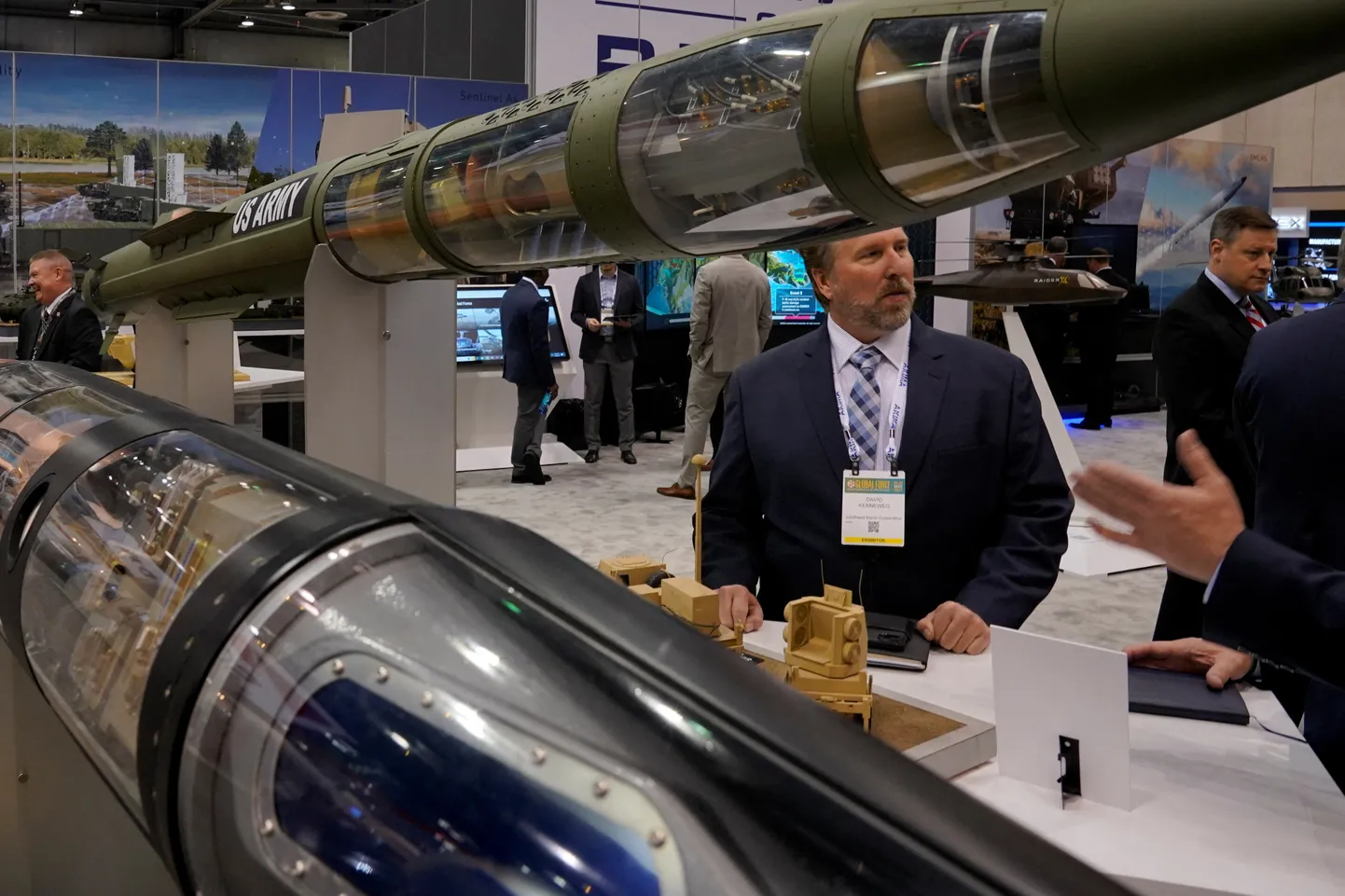 Lockheed Martini rakettide väljapanek laadal Alabamas 28. märtsil 2023.