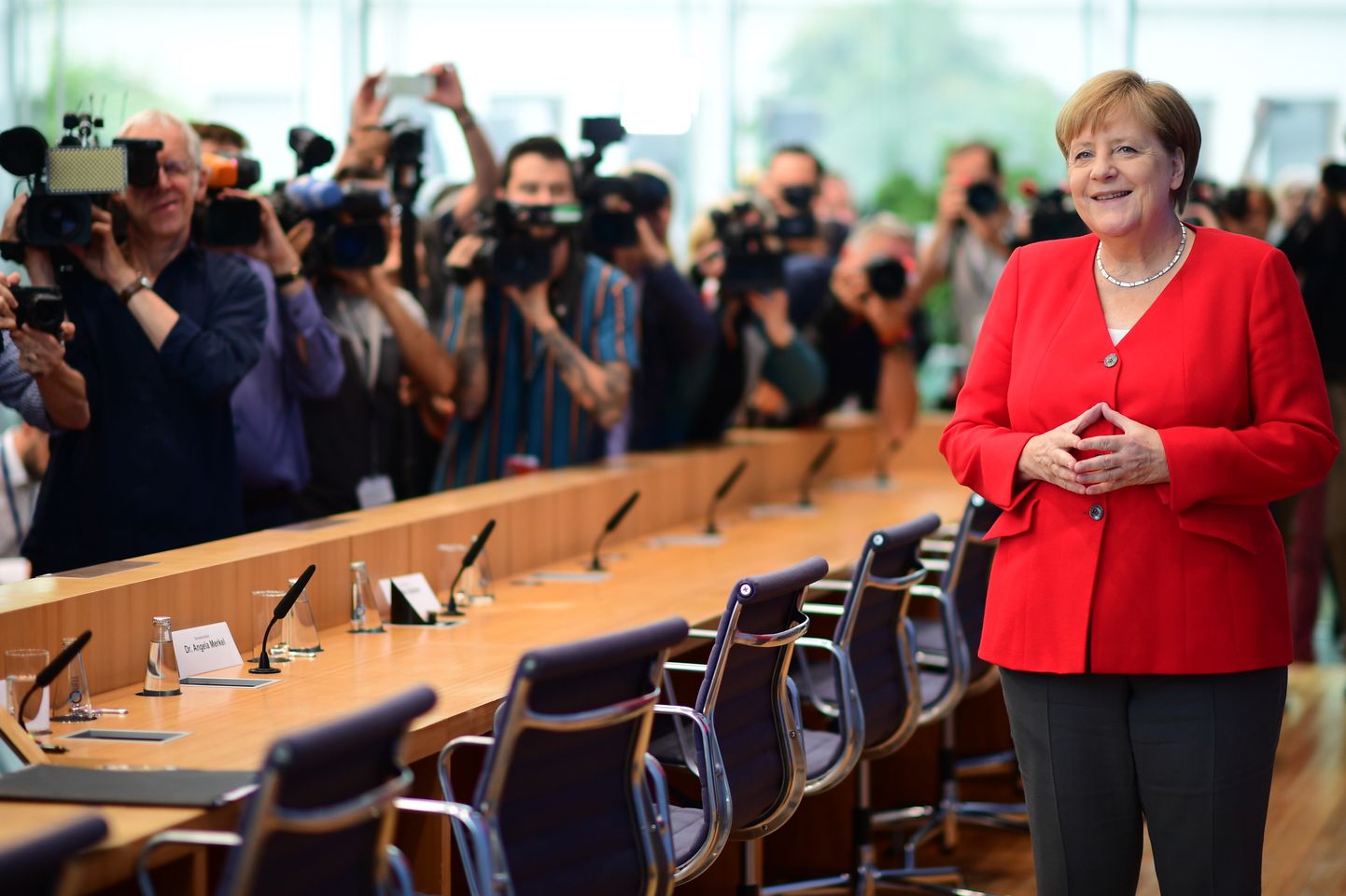 Saksamaa liidukantsler Angela Merkel andis täna suure pressikonverentsi.