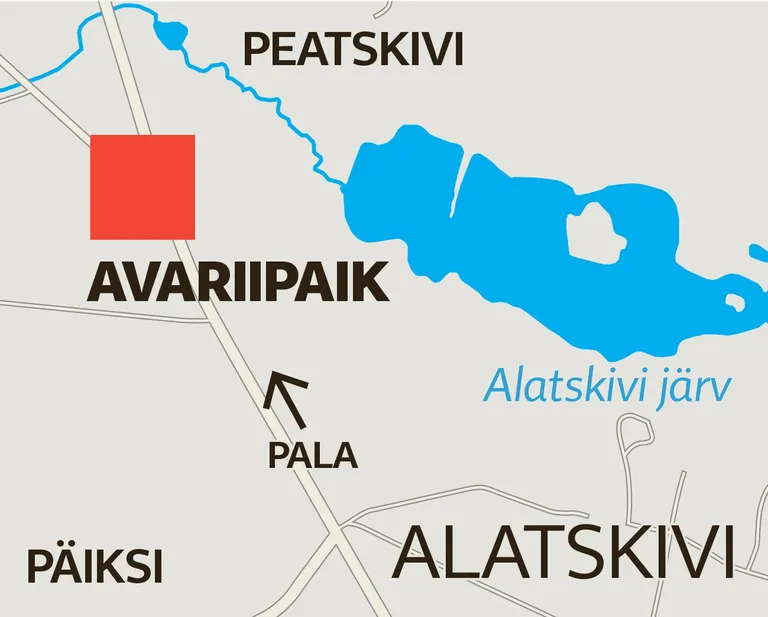 Тяжелая авария произошла на трассе Алатскиви-Пала.