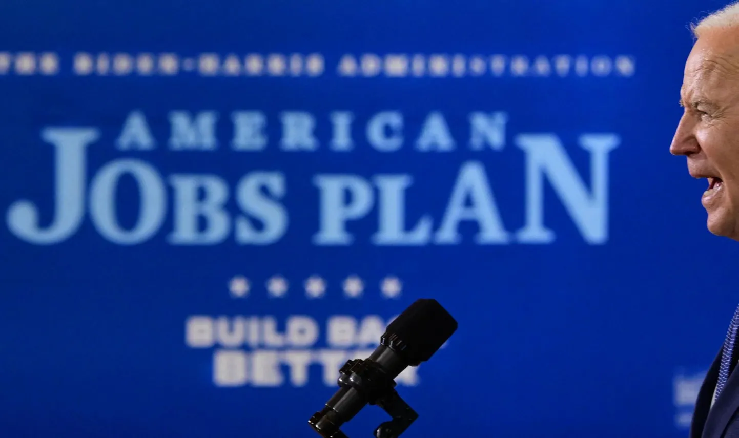 USA president Joe Biden 31. märtsil Pittsburghis, Pennsylvania osariik oma investeerimisprogrammi tutvustamas.