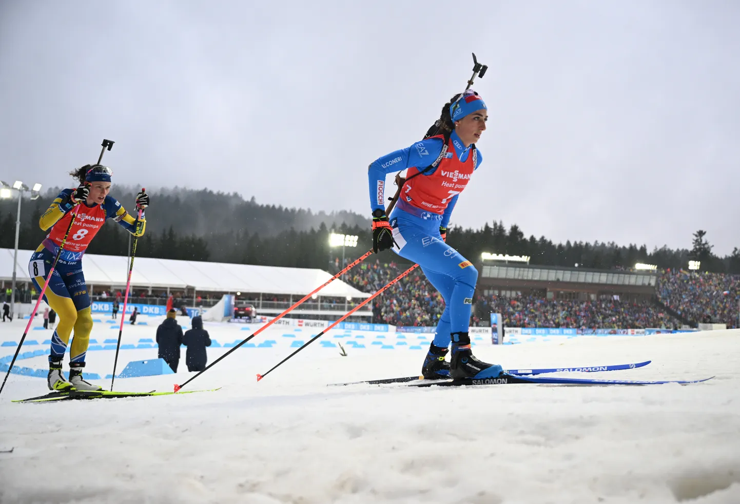 Hanna Öberg (vasakul) ja Lisa Vittozzi.