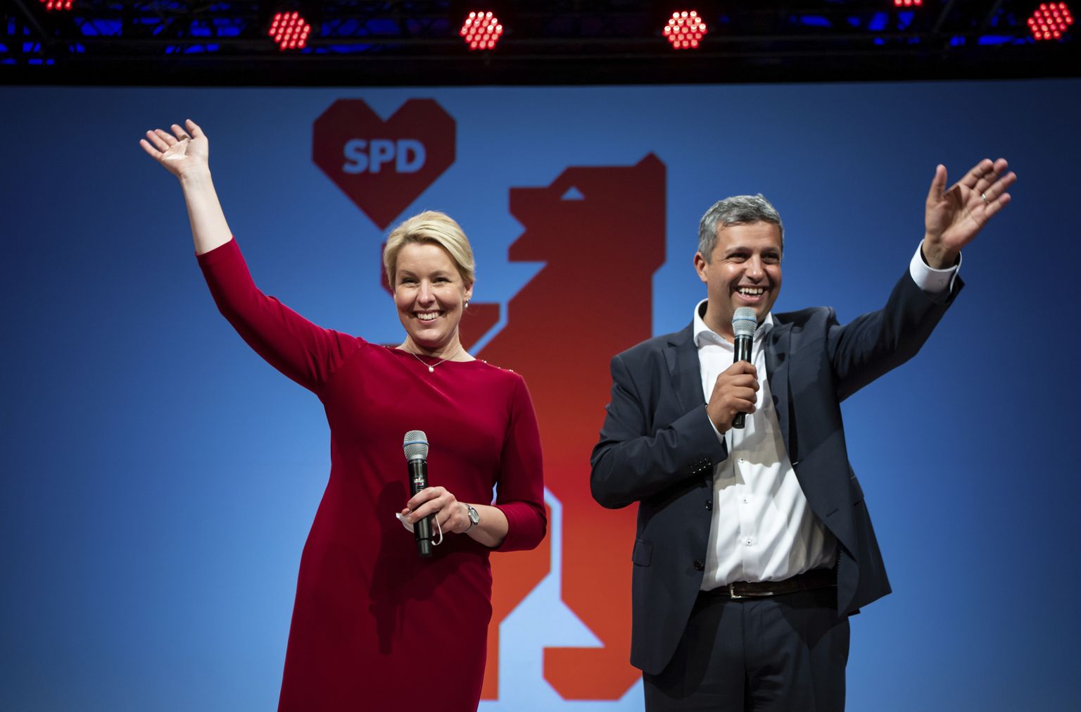 SPD juhtfiguurid Franziska Giffey ja Raed Saleh