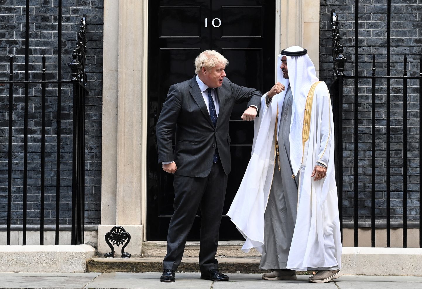 Suurbritannia peaminister Boris Johnson ja Abu Dhabi kroonprints Mohammed bin Zayed.