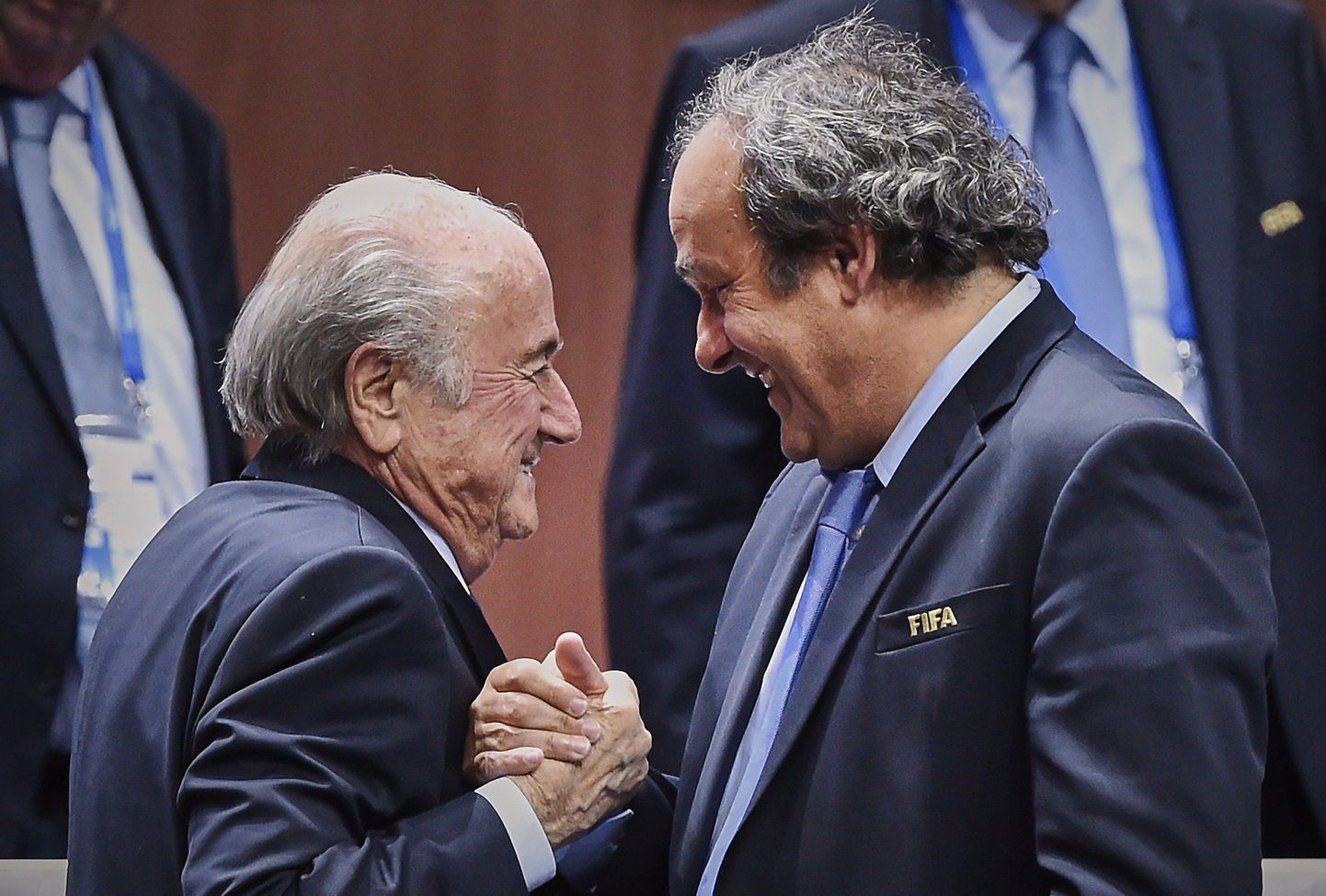 FIFA president Sepp Blatter (vasakul) ja UEFA president Michel Platini
