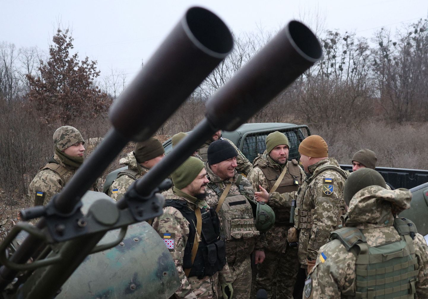 Ukraina sõdurid Kiievi lähistel. 3. jaanuar 2023.