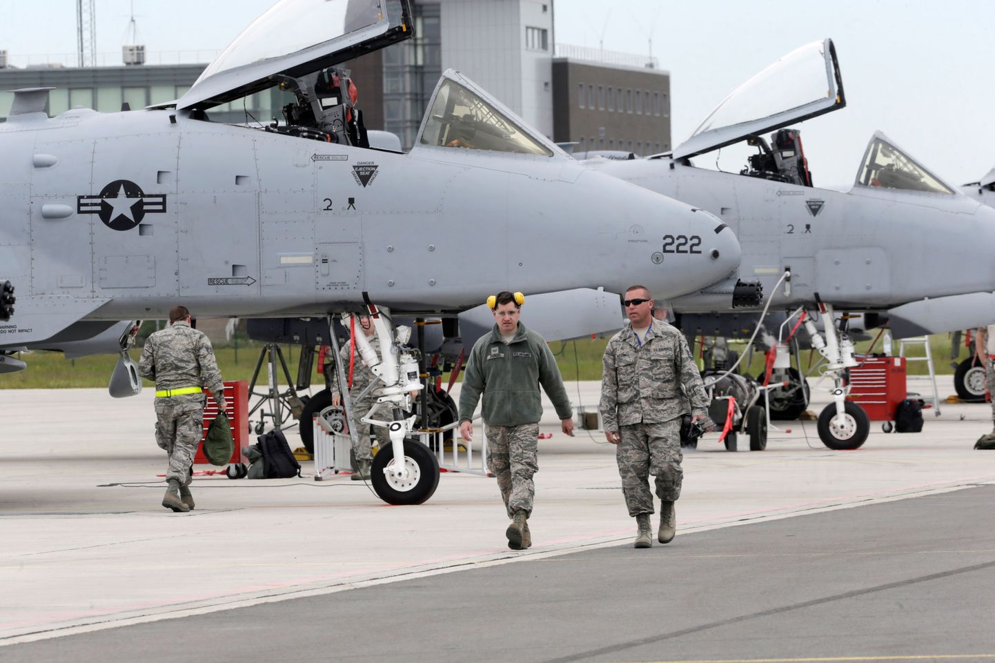 USA sõjalennukid Lielvārde õhujõudude baasis.