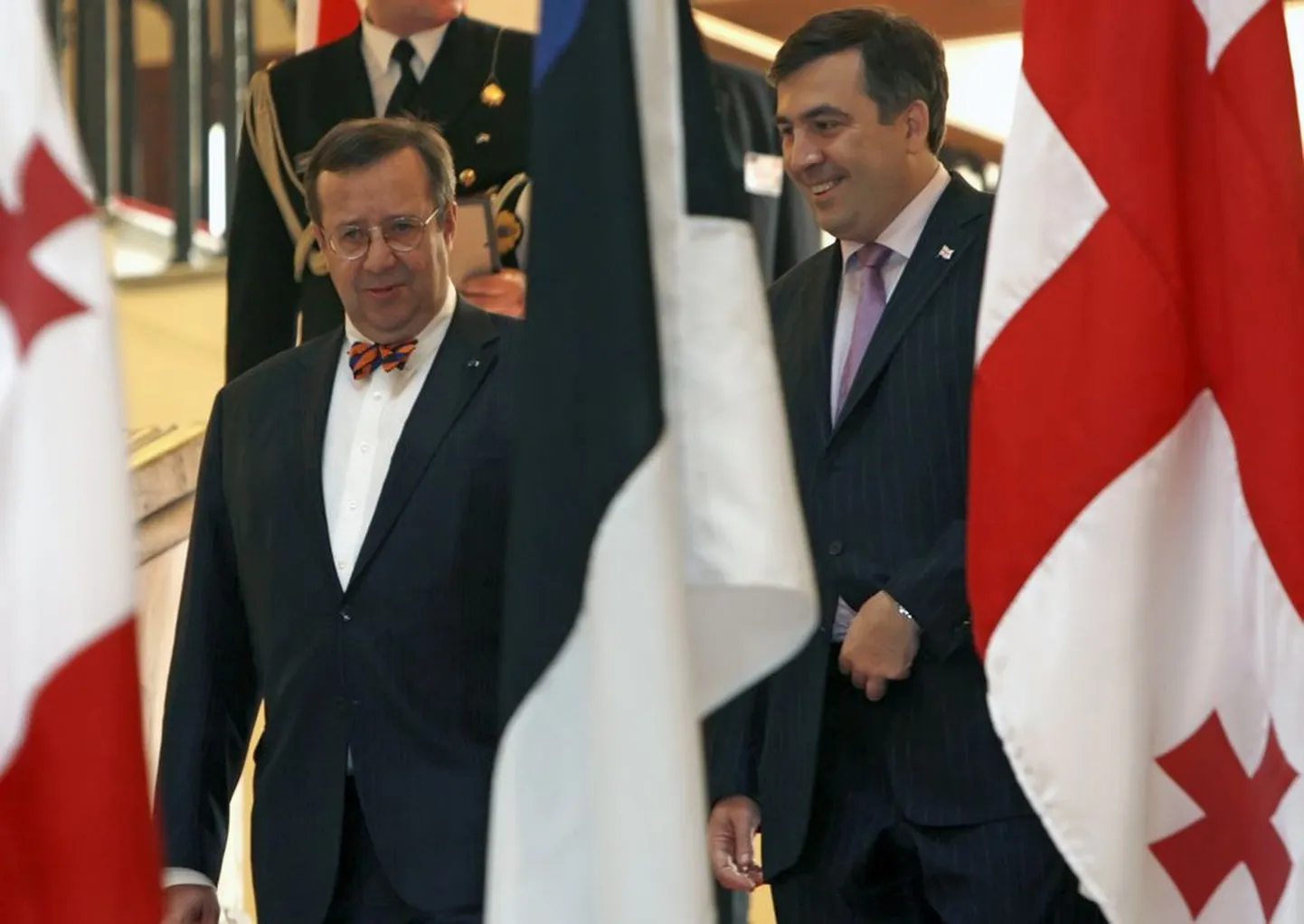 Toomas Hendrik Ilves ja Mihheil Saakašvili 2007. aasta 7. mail Gruusia pealinnas Thbilisis.