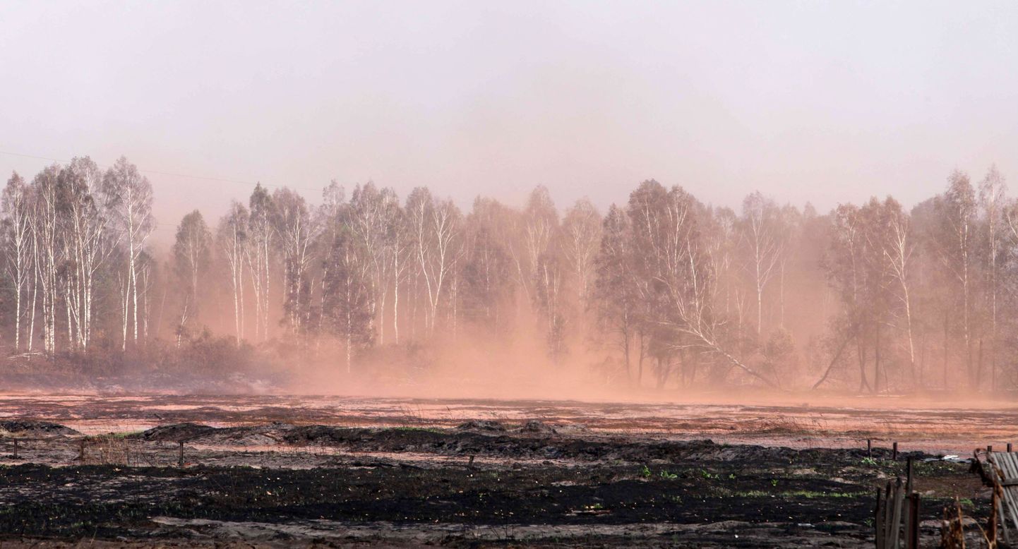 Põlenud põld Kadanoki küla juures, mis jääb Moskvast 150 kilomeetri kaugusele.