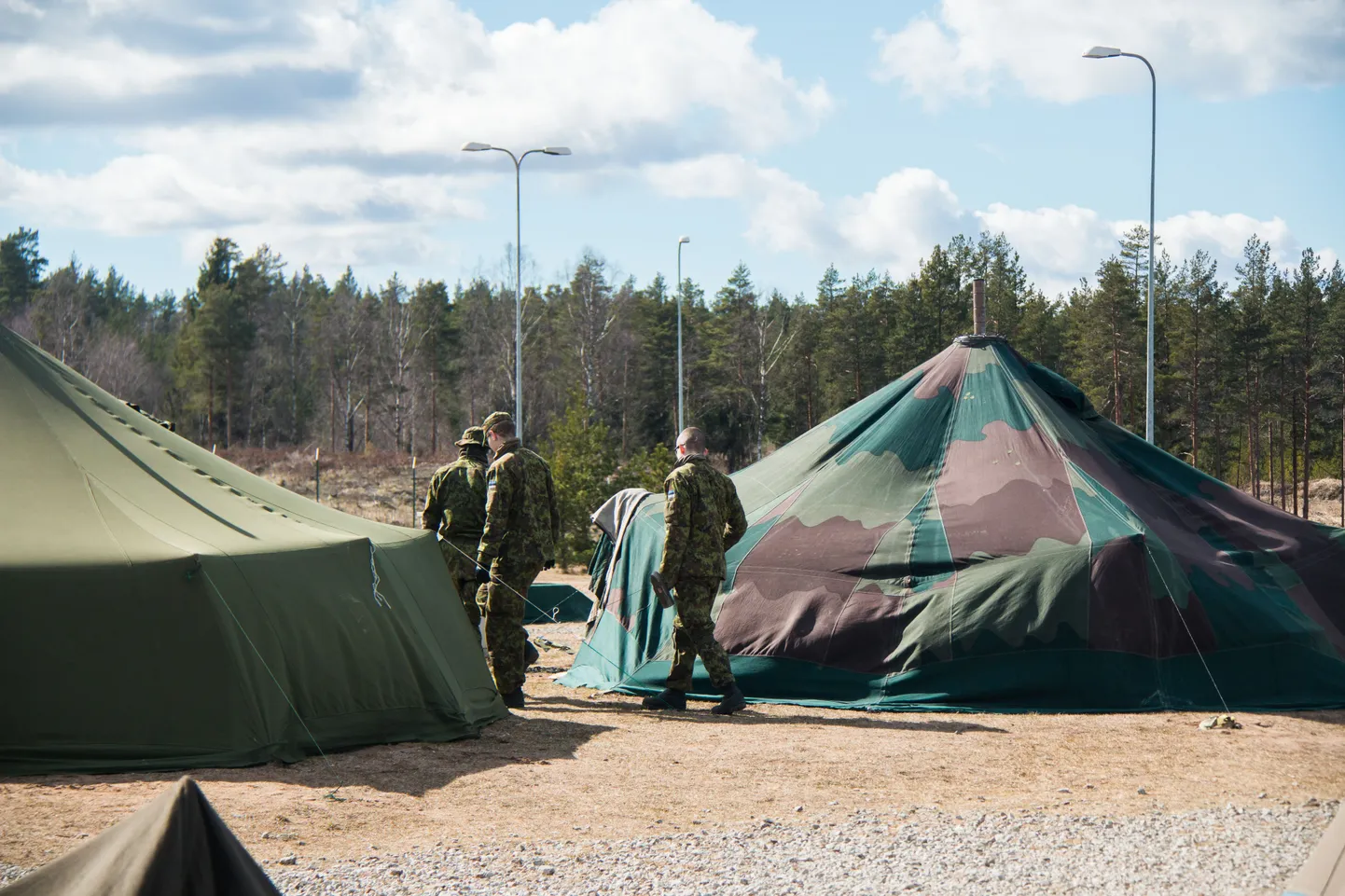 Ajateenijate telklaager Läsnal.