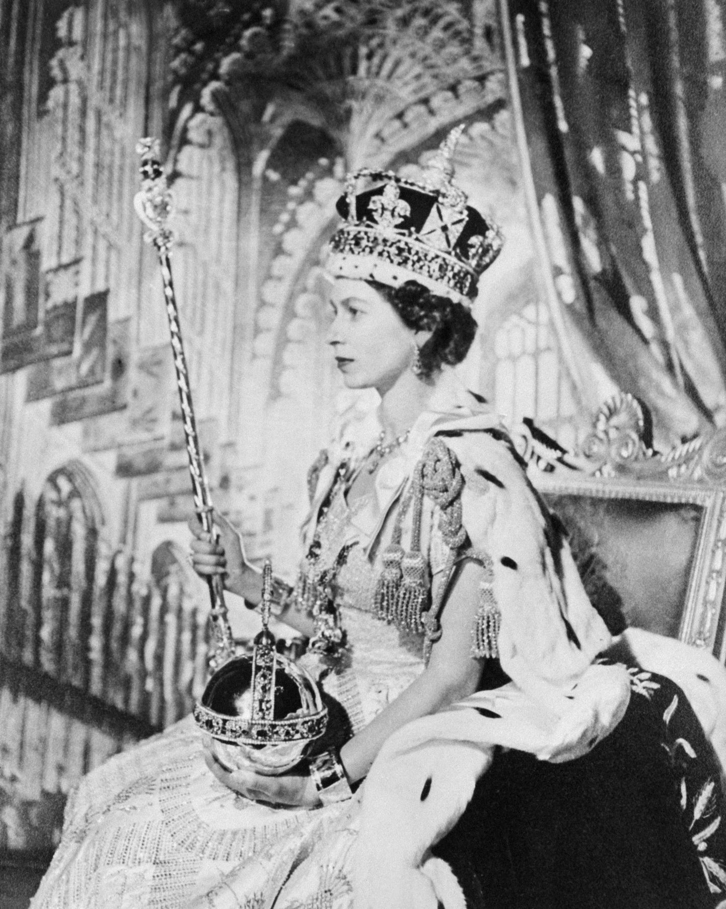 Briti kuninganna Elizabeth II foto 2. juunist 1953, mil ta krooniti kuningannaks
