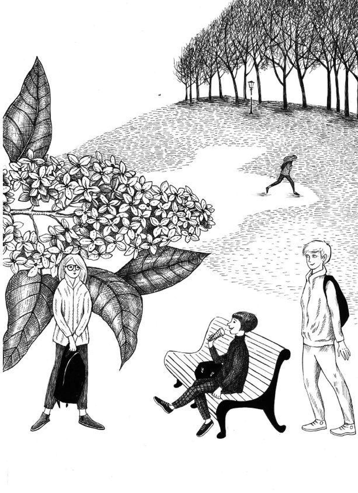 Kadi Kurema illustratsioon Kadri Hinrikuse raamatule «Elevant».
