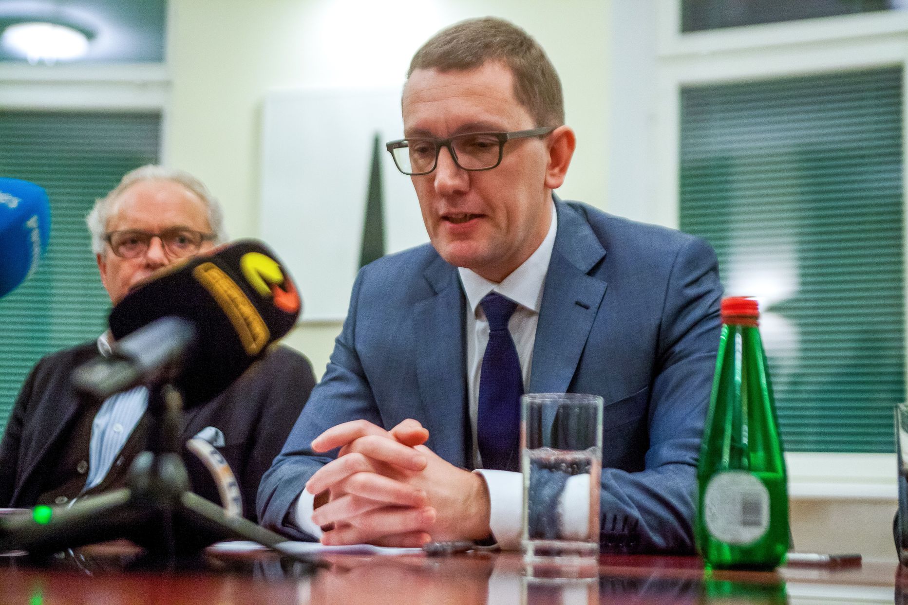 Majandus- ja taristuminister mullu novembris Estonian Airi viimasel pressikonverentsil.