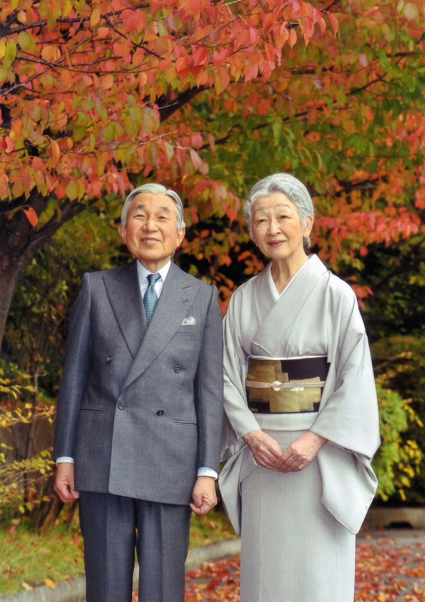 Jaapani keiser Akihito ja keisrinna Michiko.