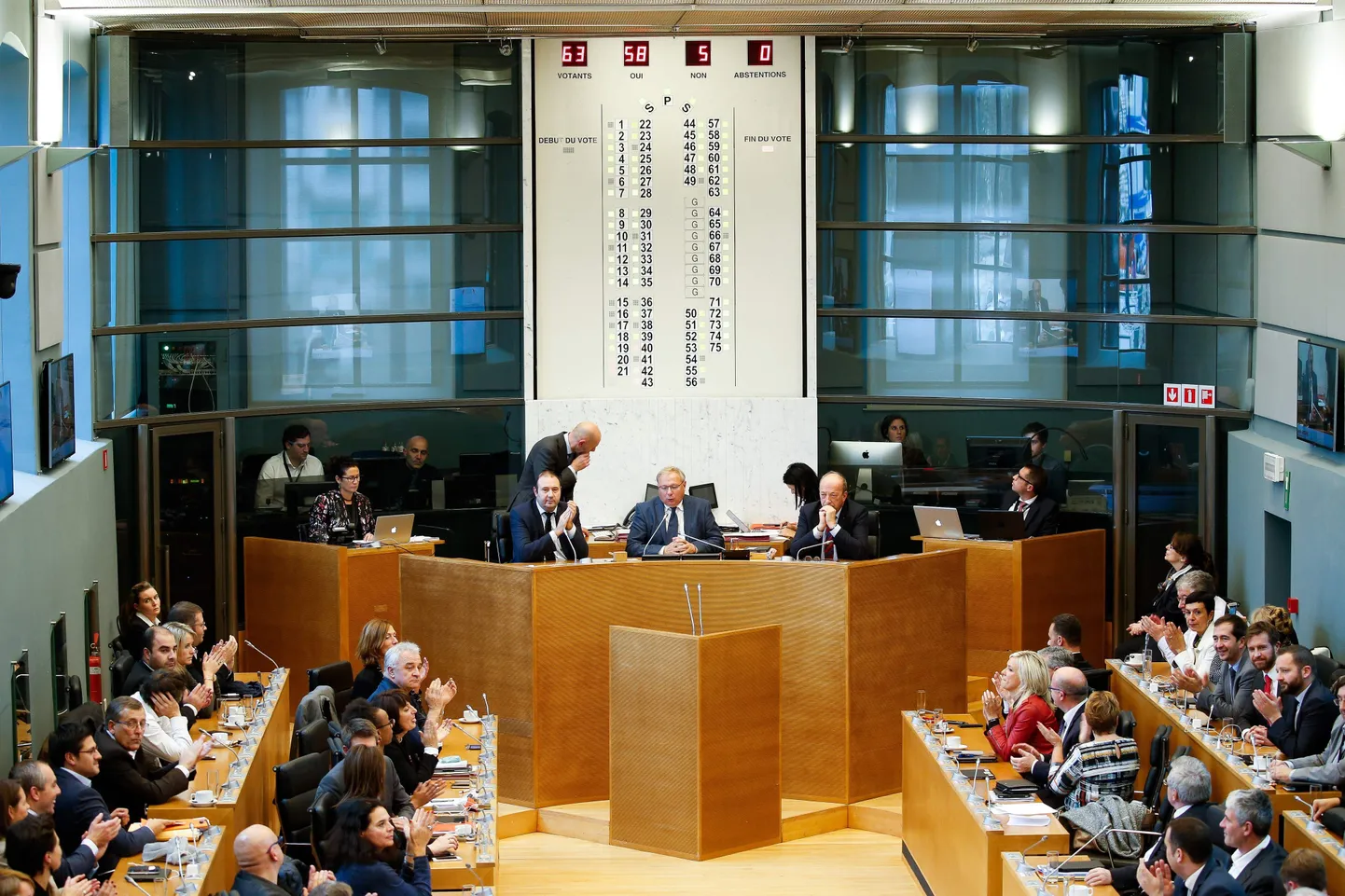 Valloonia parlament, kes kiitis reedel lõpuks Euroopa Liidu ja Kanada vabakaubandusleppe heaks.