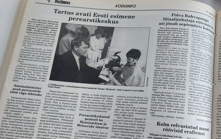 Suur uudis Postimehes kohe järgmisel päeval, 16. augustil 1994.