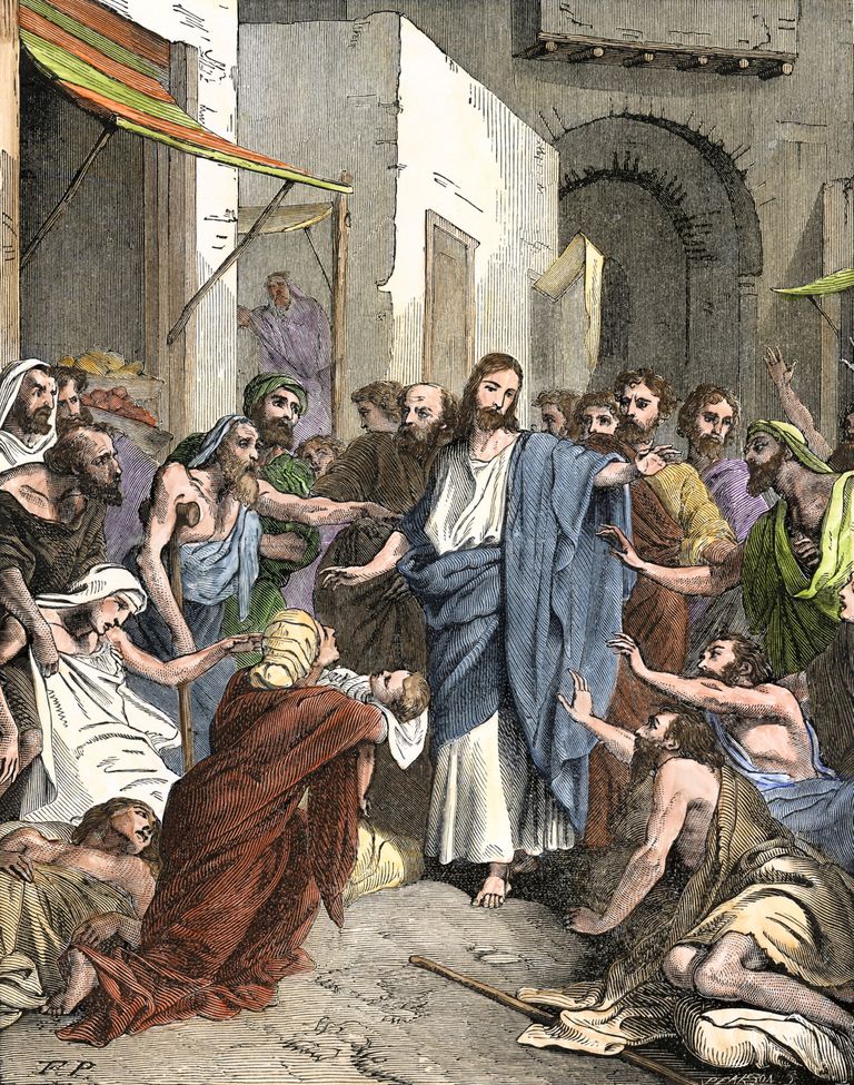 Joonistus, millel on Jeesust näha ravijana
