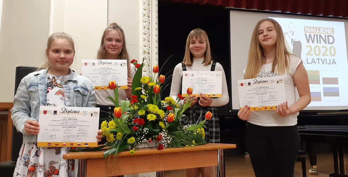 Koeru muusikakooli edukad puhkpillimängijad Lätis konkursil