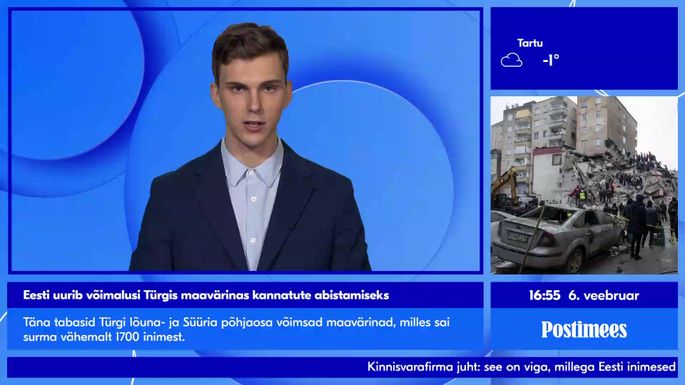 POSTIMEHE TELEUUDISED ⟩ Eesti uurib võimalusi Türgis maavärinas kannatanute  abistamiseks