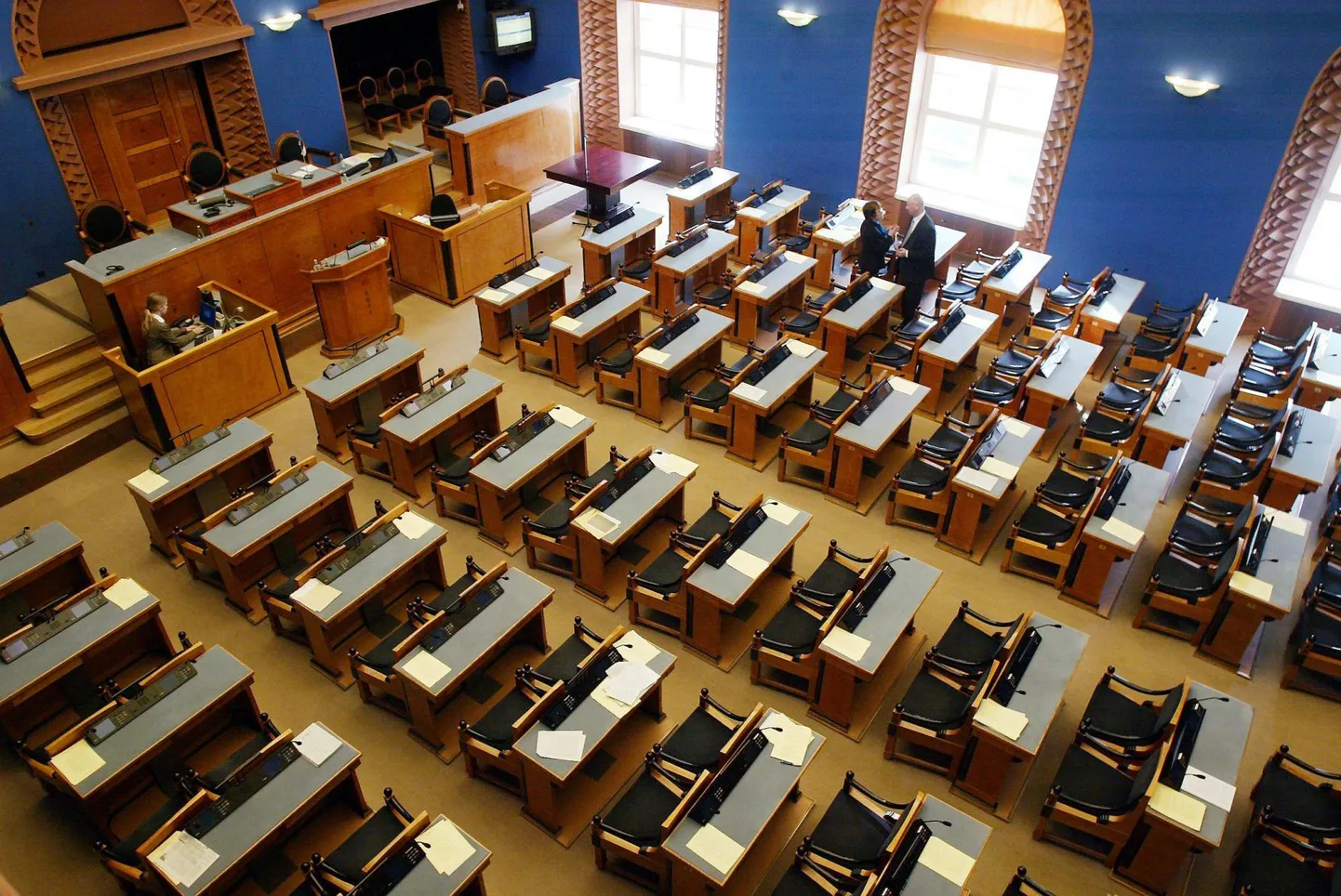 Riigikogu saal Tallinnas Toompeal.