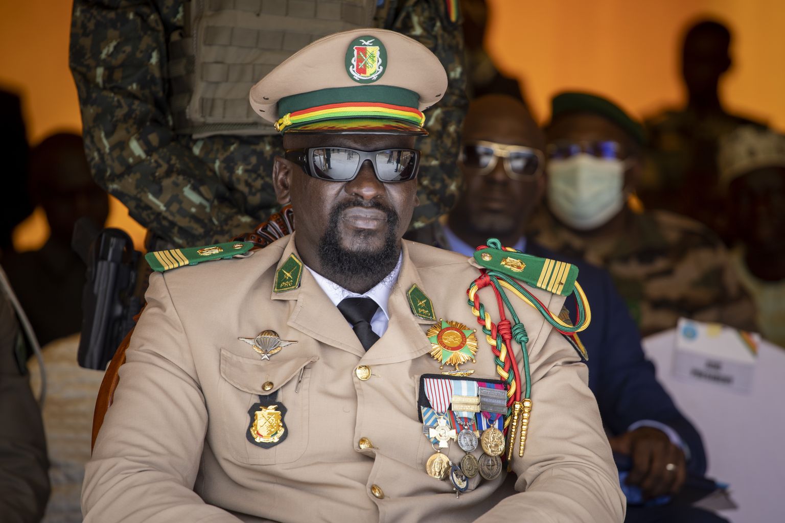 Guinea sõjaväelise hunta juht kolonel Mamady Doumbouya.