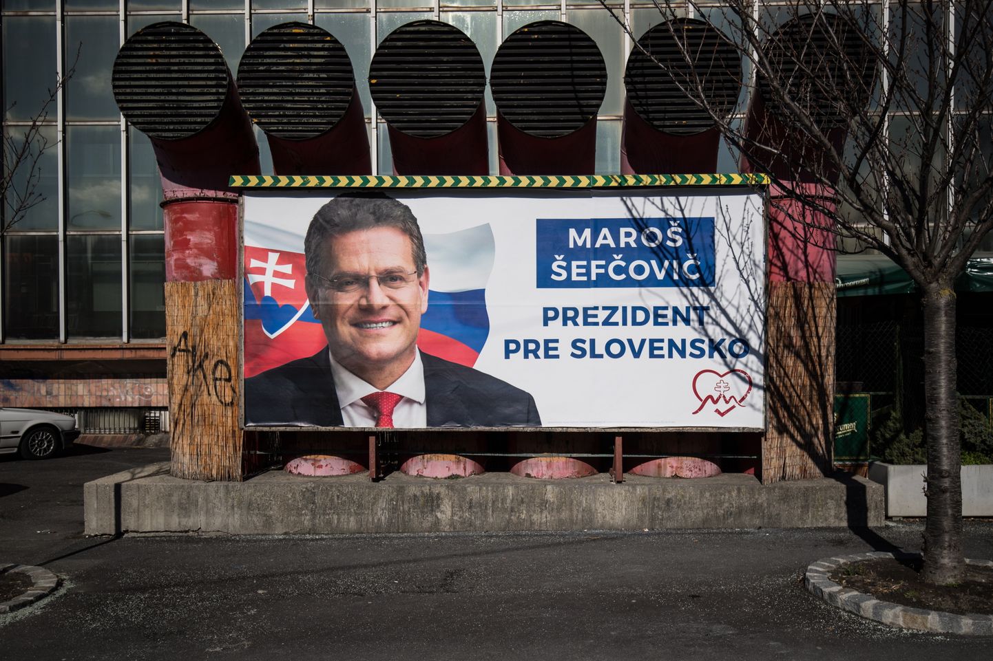 Slovakkia presidendivalimiste kampaaniaplakat.