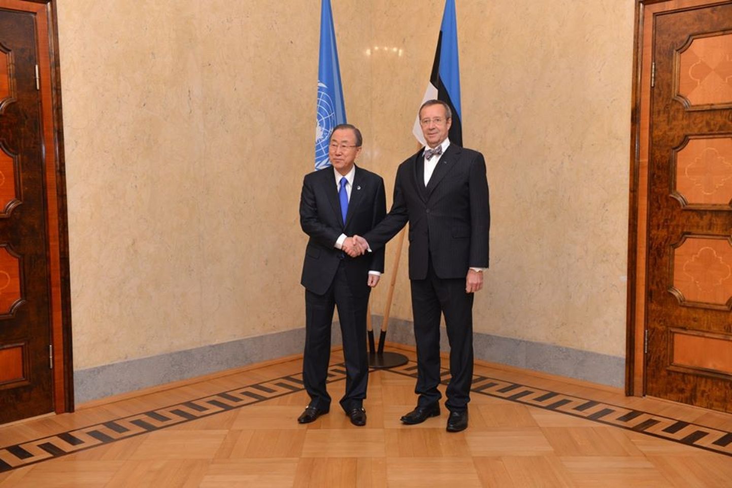 ÜRO peasekretär Ban Ki-moon ja Eesti president Toomas Hendrik Ilves