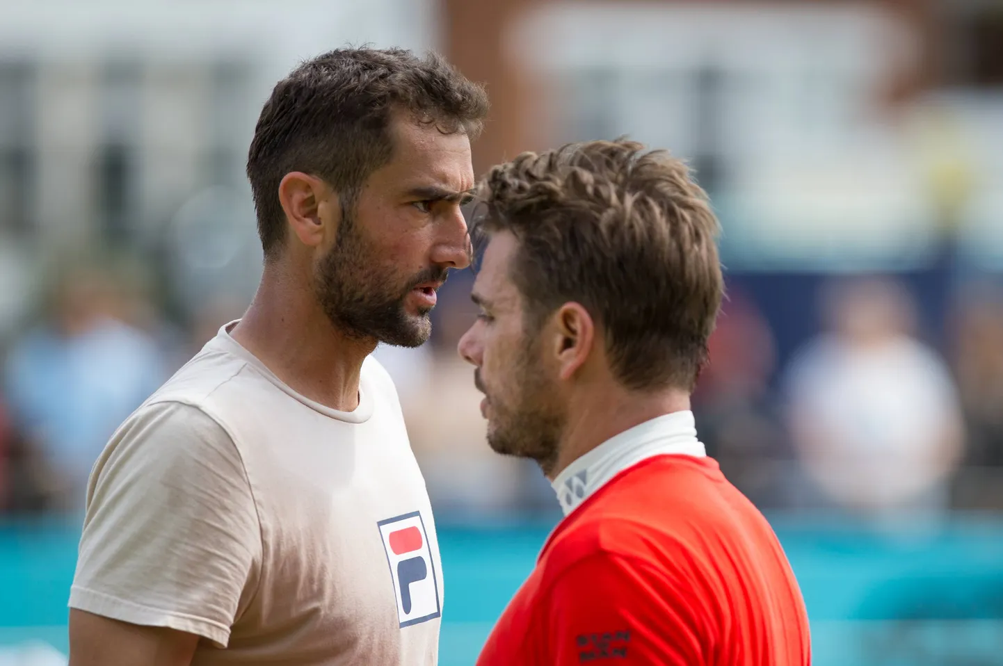 Marin Cilic (vasakul) ja Stanislas Wawrinka.