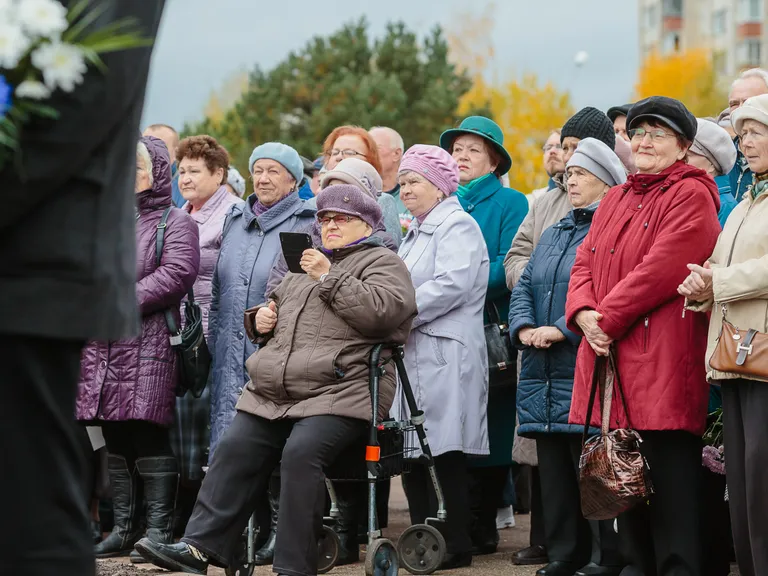 Открытие в октябре 2017 года памятника погибшим в Афанистане соладатам из Эстонии на улице Пяхклимяэ. Фото из архива.