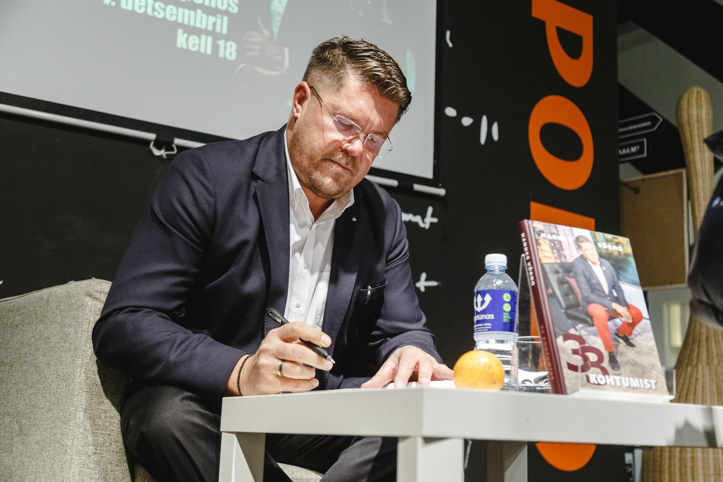 Ханнес Вырно в начале декабря 2019 года на презентации своей книги.