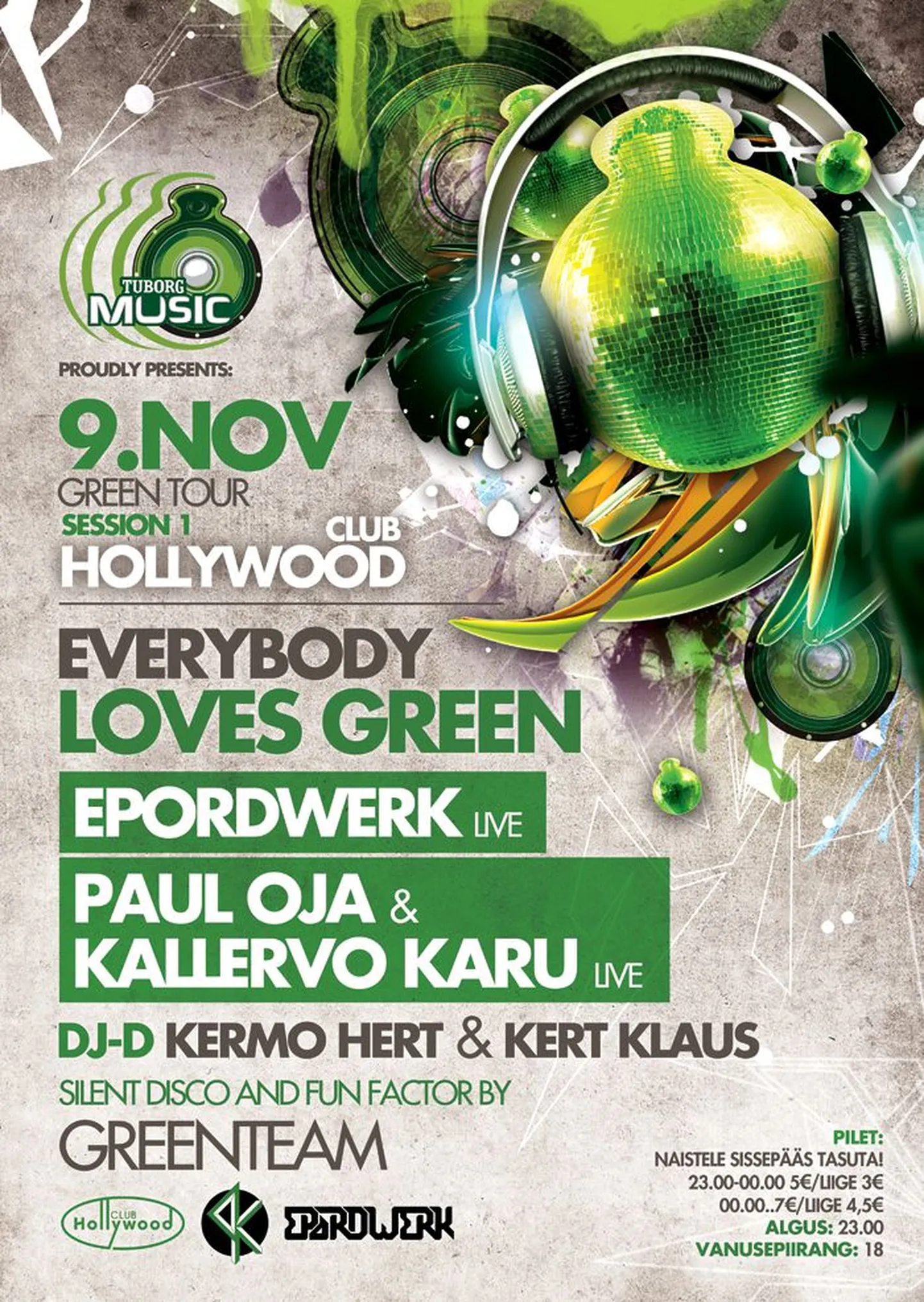 Epordwerk, Paul Oja ja Kallervo Karu juba täna Club Hollywood´is